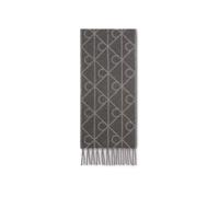 Modetuch CALVIN KLEIN "AOP BRUSHED HW SCARF", Damen, grau (charcoal aop), Web, Wollmischung, gemustert, mehrfarbig, Modetücher, Perfekt für den Alltag (94508742-0) charcoal aop