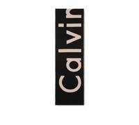 Modetuch CALVIN KLEIN "BOLD LOGO 2-TONE WOOL HW SCARF", Damen, schwarz, chateau, Strick, Wollmischung, unifarben, casual, Modetücher, Perfekt für den Alltag (75514725-0) schwarz, chateau