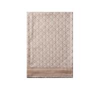 Modetuch CALVIN KLEIN "EMBLEM AOP JACQUARD SQUARE SCARF", Damen, desert taupe, Web, Kunstfaser, Modetücher, Mit Markenlabelmusterung (43969025-0) desert taupe