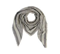 Modetuch CALVIN KLEIN "EMBLEM AOP JACQUARD SQUARE SCARF", Damen, grau (india ink), Web, Kunstfaser, Modetücher, Mit Markenlabelmusterung (49302841-0) india ink