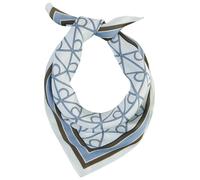 Modetuch CALVIN KLEIN "EMBLEM AOP PRINTED BANDANA", Damen, faded denim, Web, Viskosemischung, gemustert, Modetücher, Regular fit mit Muster (79440057-0) faded denim