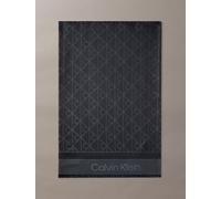 Modetuch CALVIN KLEIN "TONAL AOP MODAL LW SQUARE SCARF", Damen, schwarz, Web, Kunstfaser, gemustert, mehrfarbig, Modetücher, Perfekt für den Alltag (95995713-0) schwarz