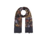 Modetuch CODELLO "Codello Schal", Damen, blau, Obermaterial: 100% Wolle WO., bunt, Modetücher, mit Leomuster (62917427-0) blau