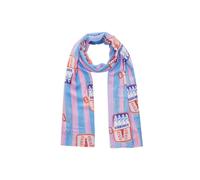 Modetuch CODELLO "Codello Schal", Damen, pink (blau), Obermaterial: 55% Modal CMD. 45% Baumwolle CO., bunt, Modetücher, mit Sardinenmotiven (12655222-0) blau