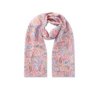 Premium Schal aus reiner Seide mit Paisleymuster pink - Gr. - one size