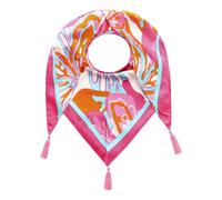 Modetuch ZWILLINGSHERZ ""Big Flower"", Damen, blau (türkis), Obermaterial: 100% Viskose, modisch, Modetücher, mit Tasseln und Blumenmuster (10494064-0) türkis