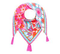 Modetuch ZWILLINGSHERZ, Damen, blau (türkis), Viskose, gemustert, Modetücher Modetuch, mit Allover-Print, Tasseln und kleiner Fransenkante (59946362-0)