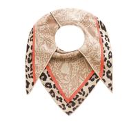 Modetuch ZWILLINGSHERZ "Dreieckstuch BW "Angry Leo"", Damen, beige, Obermaterial: 50% Baumwolle, 50% Polyacryl, modisch, Modetücher, mit Leo-Kopf und auffälligem Leo Muster (19913755-0) beige