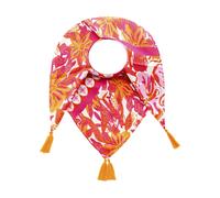 Modetuch ZWILLINGSHERZ "Hawaii Blume", Damen, orange, Viskose, Modetücher, mit Tasseln und farbenfrohem Blumenmuster (96617705-0) orange