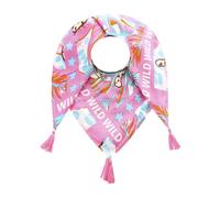 Modetuch ZWILLINGSHERZ "Viereck "Wild Dschungel"", Damen, bunt, Obermaterial: 100% Viskose, Modetücher Modetuch, mit Leoparden und Tasseln (51903605-0)