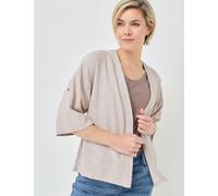 Modische Blusenjacke aus Leinen-Mix, natur, Größe 40, Jeans Fritz