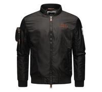 Modische Bomberjacke mit Ärmeltasche "Berkoo" Black L