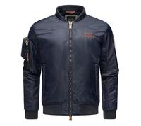 STONE HARBOUR mitteldick gefütterte Herren Übergangsjacke kurze Bomberjacke mit praktischer Ärmeltasche Berkoo Navy Gr. XXL