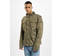 modische Brandit Britannia Feldjacke Herren Baumwoll-Jacke mit Stehkragen und Kapuze B3116 Oliv 3XL