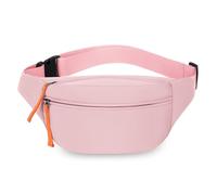 Modische Brusttasche für Damen und Herren, verstellbare Gürteltasche, Hüfttasche, für Reisen, Radfahren, Fitness, Farbe: Rosa