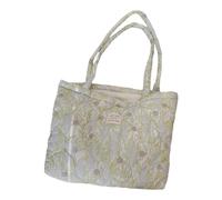 Modische Damen-Einkaufstasche aus Baumwolle mit gesteppten Designs und geräumigem Innenraum, lässige Handtasche, Schultertaschen, gesteppte Shopper, E, Mass Beauty