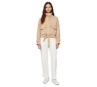 modische Damen Twill-Jacke nachhaltige Baumwoll-Jacke mit Taschen 920758 Beige 50