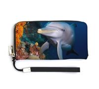 Modische Einkaufstasche, Delphin auf Koralle, Designer-Schulterhandtaschen, Hobo-Taschen, niedliche Aufbewahrungstasche für Damen, Stil, 20 x 10,5 cm, Stil:, 20.0*10.5cm