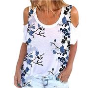 Modische, Elegante T-Shirts für Frauen, Kurzarm-Bluse, Sonnenblumendruck, Rundhalsausschnitt, Mädchen-T-Shirt, schulterfrei, locker sitzende Oberteile