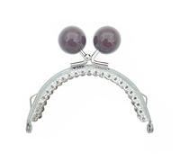 Modische Geldbörse mit Metallrahmen und Griff, Tasche, Nähen, Handwerk, geeignet für Partys und Verabredungen, Acryl, Kaffeebraun, Mass Beauty