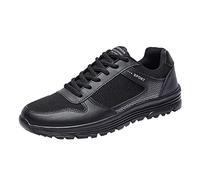 Modische Herren-Sportschuhe, Netzstoff, Bergsteigen, Freizeit, Schnürung, einfarbig, atmungsaktiv, weiche Unterseite, Herren-Sneaker, B, 42.5 EU