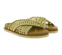 modische INUOVO Damen Echtleder-Pantoletten mit flexibler Laufsohle Schlupf-Schuhe 396052 Braun 41