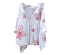 Modische Oberteile Damen, Bestellungen, Leinenbluse Leinen Shirt Leinenhemd Langarm Tshirt V Ausschnitt Bluse Tunika Große Größen Oberteile Sommeroberteile Sommerblusen Leicht