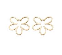 Modische Ohrclips Mit Polierten Blumenmotiven Rutschfestes Design Ohrschmuck Für Formelle Freizeitoutfits Partykleidung Blumenohrringe