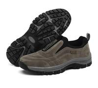 Modische Slip-on Wanderschuhe Für Herren Leichte Orthopädische Slipper Mit Fußgewölbeunterstützung Outdoor Aktivitäten Spaziergänge Laufen Sneakers Atmungsaktiv Niedriger Bootsschuh ( Color : Brown ,