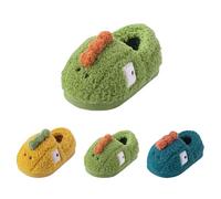 Modische, süße Hausschuhe für Winter für Jungen Mädchen mit flachem Boden, leicht, weich bequem, warm, einfarbig, Cartoon-Tierform Slipper Mädchen 30 (1-G-Grün, 16 Toddler)