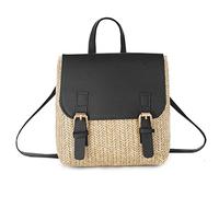 Modische Umhängetasche für Damen, Mädchen, kleiner Rucksack, Vintage Stil, lässiger Urlaubs Tagesrucksack, weiblicher Strohhalm für den Urlaub, lässiger Urlaubs Tagesrucksack, böhmischer Strohhalm,