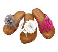 Modische und bequeme Damen Zehentrenner Sandale - Linea Scarpa Murano - Langlebig, robust und rutschhemmend: Größe: 38 | Farbe: hot Pink