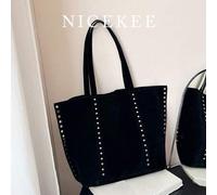 Modische und vielseitige hochwertige matte Imitationsvelours Shopper Tasche, Nischenentwurf personalisierte Retro beliebte Shopper Tasche, Großraum Ni