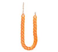 Modische, vielseitige Halskette im Supermodel-Stil, Acryl-Macaron, transparente Farbe, Persönlichkeit, einfache Schlüsselbeinkette, Halskette für den täglichen Gebrauch, 1 Stück, Orange, Einhei