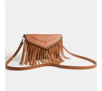 Modische vintage Umschlag-Stil Boho Umhängetasche für Frauen, PU Klappe Hobo Fransen kleine Handtasche Schultertasche, Straßen Retro personalisierte Q