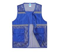 Modische Weste aus reflektierendem Netzstoff in Volltonfarbe für Herren