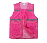 Modische Weste aus reflektierendem Netzstoff in Volltonfarbe für Herren