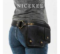 Modischer europäischer und amerikanischer mittelalterlicher Retro Gürteltasche, verstellbarer Reißverschluss Schnallengürtel Tasche für Männer und Fra