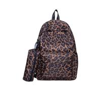 Modischer Geparden-Rucksack, kleine Geldbörse, mit Reißverschluss, | Büchertasche mit Leopardenmuster für College, Pendeln, Fitnessstudio, Musik, Festival, Wandern, Herren, Damen, Teenager