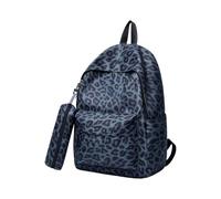 Modischer Geparden-Rucksack, kleine Geldbörse, mit Reißverschluss, grün | Büchertasche mit Leopardenmuster für Freizeit, Wochenende, Pendeln, Fitnessstudio, Musik, Festival, Wandern, Herren, Damen