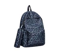 Modischer Geparden-Rucksack, kleine Geldbörse, mit Reißverschluss, grün | Rucksack mit Geparden-Druck, für Freizeit, Wochenende, Pendeln, Fitnessstudio, Musik, Festival, Wandern, Herren, Damen