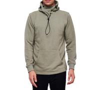 Modischer Kapuzen-Sweater für Herren mit intregrierter Mund-Nasen-Bedeckung Hoodie Pullover 19139 Khaki Melange S