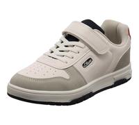 Modischer Kinder Sneaker für Jungen von s.Oliver in Weiß mit Rot und Grau und Klettverschluss. weiß/grau Gr. 36