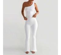 Modisches ärmelloses einfarbiges Doppellagiges Stoff-Camisole, vielseitiges figurbetontes Unterhemd für alle Jahreszeiten Weiß Sommer