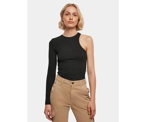modisches URBAN CLASSICS Damen Kleid Stretch Slim Fit 180 g/m² mit Baumwolle Schwarz S