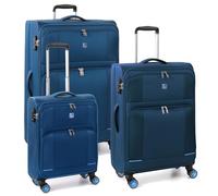 MODO BY RV RONCATO Star 2.0 Set 3 Softtrolley 4 Rollen mit TSA, blau, 78 x 46 x 30 cm, 3er Set Softkoffer