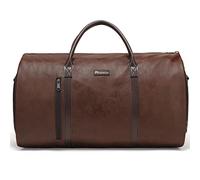 Modoker Wandelbarer Kleidersack aus Leder, Handgepäck für Reisen, Kleidersack, Geschenke für Männer, Frauen, Business, wasserdicht, Koffer, Anzug, Reisetaschen, braun