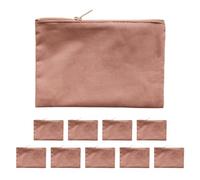 ModParty Kosmetiktaschen aus Segeltuch - Großpackung mit 10 Stück - 21,6 x 15,2 cm große Make-up-Taschen mit Reißverschluss - leere Leinwand für individuelle Geschenke - Großhandel Reise-Kulturbeutel