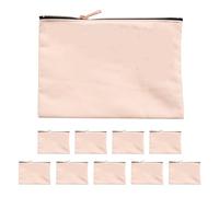 ModParty Kosmetiktaschen aus Segeltuch - Großpackung mit 10 Stück - 21,6 x 15,2 cm große Make-up-Taschen mit Reißverschluss - leere Leinwand für individuelle Geschenke - Großhandel Reise-Kulturbeutel