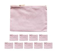 ModParty Kosmetiktaschen aus Segeltuch - Großpackung mit 10 Stück - 21,6 x 15,2 cm große Make-up-Taschen mit Reißverschluss - leere Leinwand für individuelle Geschenke - Großhandel Reise-Kulturbeutel